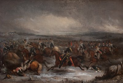 ウォータールーでフランス騎兵隊を突撃 作： Henry Martens