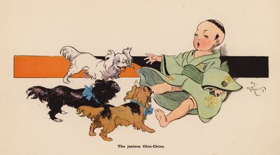 日本人形の冒険』挿絵（カラーリトグラフ） 作： ヘンリー・メイヤー