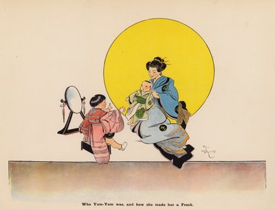 日本人形の冒険』挿絵（カラーリトグラフ） 作： Henry Mayer