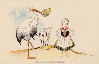 日本人形の冒険』挿絵（カラーリトグラフ） 作： Henry Mayer