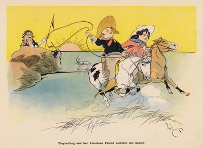 日本人形の冒険』挿絵（カラーリトグラフ） 作： Henry Mayer