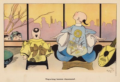 日本人形の冒険』挿絵（カラーリトグラフ） 作： Henry Mayer