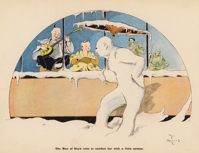 日本人形の冒険』挿絵（カラーリトグラフ） 作： Henry Mayer