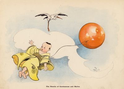 日本人形の冒険』挿絵（カラーリトグラフ） 作： Henry Mayer