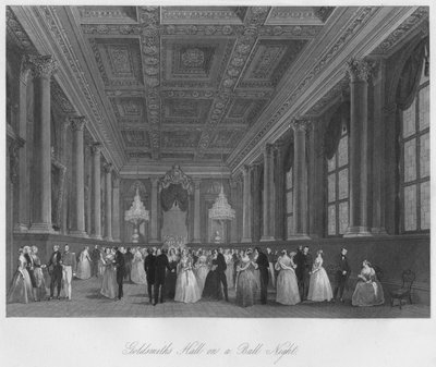 ボールナイトのゴールドスミスホール、c1841 作： Henry Melville