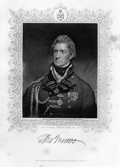 サートーマスムンロ1761〜1827年、スコットランドの兵士および政治家、19世紀。 作： Henry Meyer