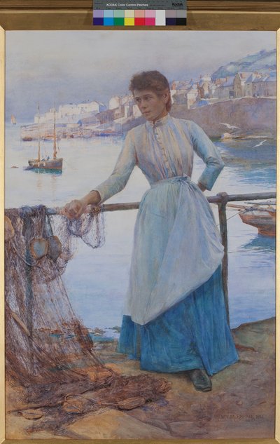 ガール・イン・ブルー 作： Henry Meynell Rheam