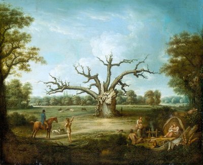 「ザ フェアロップ オーク、ハイノーの森」、1816 年。 作： Henry Milbourne