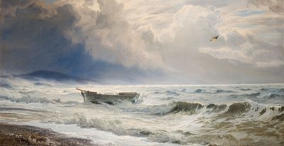 海岸の荒天、カンバーランド、1874年。 作： Henry Moore