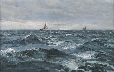 荒れた海を航行 作： Henry Moore