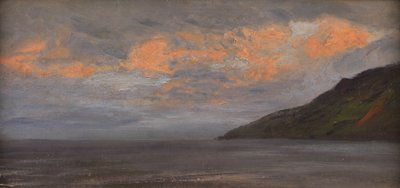 海岸に沈む夕日 作： Henry Moore