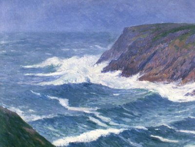 イル ド グロワ、海岸の風景、サン ニコラ港の入り口、1908 年。 作： Henry Moret