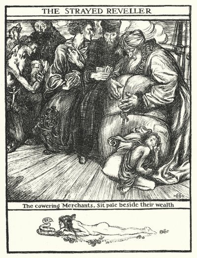 マシュー・アーノルドの詩。The Strayed Reveller (彫刻) 作： Henry Ospovat