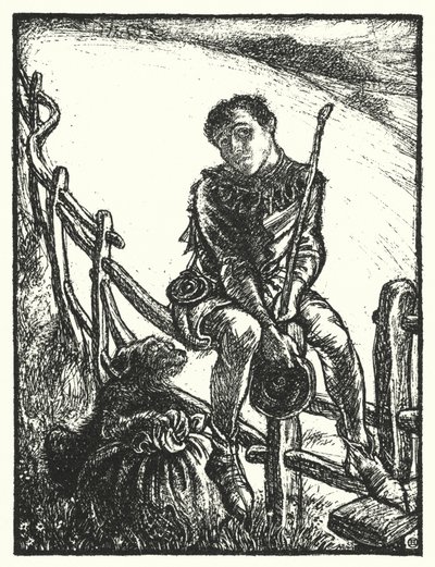 シェイクスピアの歌。"A merry heart goes all the day, You sad, tires in mile-a" (litho) 作： Henry Ospovat