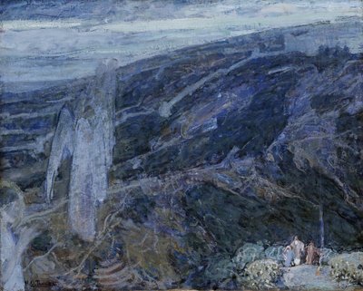 羊飼いの前に現れる天使たち 1910年。 作： Henry Ossawa Tanner