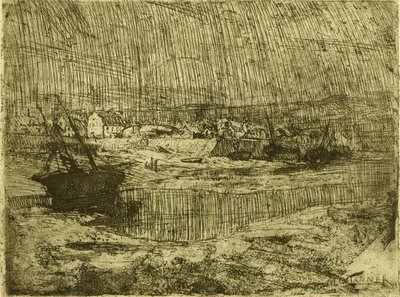 ブルターニュ、転覆した漁船 作： Henry Ossawa Tanner