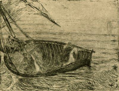 水の上を歩くキリスト 作： Henry Ossawa Tanner