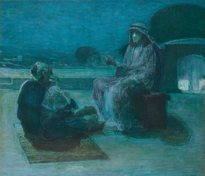 キリストに来るニコデモ 作： Henry Ossawa Tanner