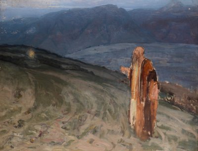 モーセと燃える茂みの研究. 作： Henry Ossawa Tanner