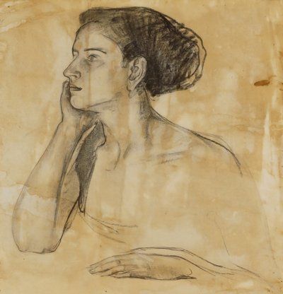 アサートン・カーティス夫人の肖像画のための習作 作： Henry Ossawa Tanner
