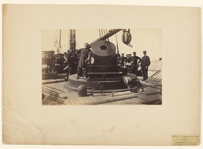 迫撃砲（サウスカロライナ州ポートロイヤル、米スクーナー船C.P.ウィリアムズ号搭載 作： Henry P. Moore