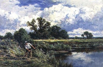 ハートフォードシャー州ブロックスボーン近郊のリー川（River Lea 作： Henry Parker