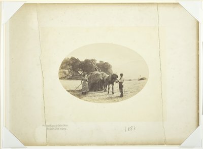 Cader-Idris の斜面で、干し草の最後の積み込み、1883 年。 作： Henry Peach Robinson