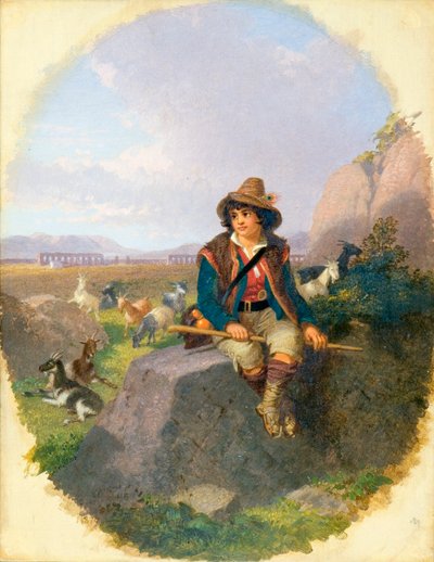 ロマス・カンパーニャの山羊飼い 作： Henry Penry Williams