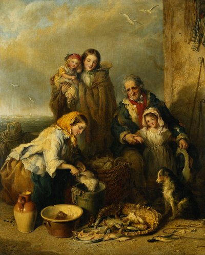 漁師の家族、1861 作： Henry Perlee Parker