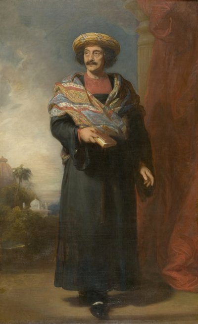 Rammohun Roy（1774-1833）1832の肖像（キャンバスに油彩） 作： Henry Perronet Briggs