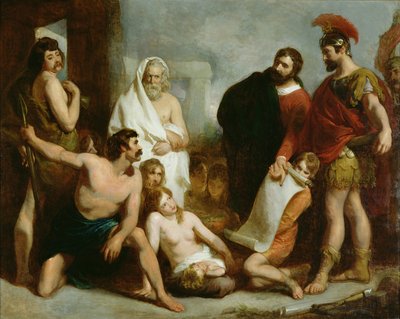 古代ブリトン人に機械技術を教えたローマ人 作： Henry Perronet Briggs