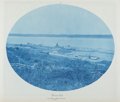 ガードロック、デモイン・ラピッズ運河L.W.、1885年（写真） 作： Henry Peter Bosse