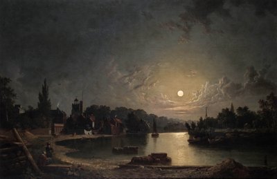 トゥイッケナムby Moonlight、1835 作： Henry Pether