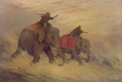 砂嵐の中の象 作： Henry Pilleau
