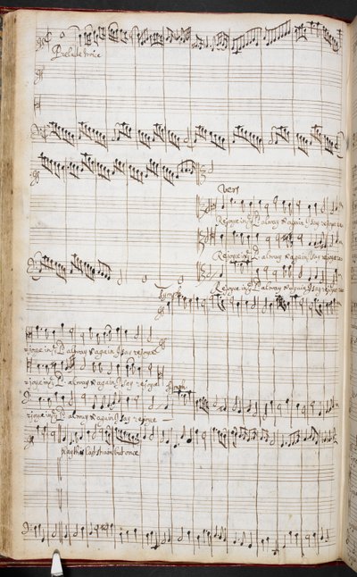 Partitura autografada de Purcell de 