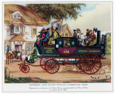 ロンドンとバーススチームキャリッジ、1840年、C1800-1840。 作： Henry Pyall