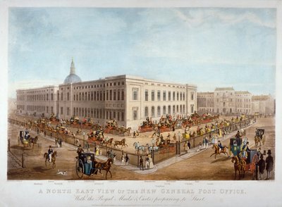 新しい一般郵便局、ロンドン市、c1830 作： Henry Pyall