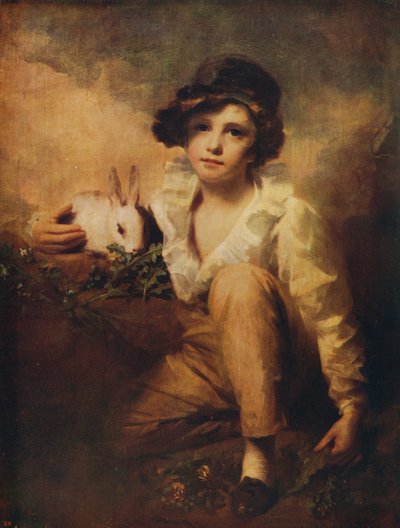 少年とウサギ、1814年、c1915 作： Henry Raeburn