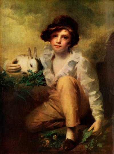 「ウサギと少年」、c1814、1924年。 作： Henry Raeburn