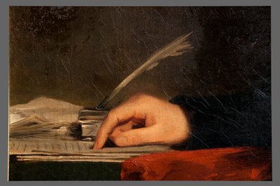 キャンバス上のアレクサンダーハミルトンオイルの肖像画の詳細 作： Henry Raeburn