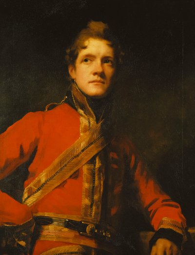 中尉の肖像-第7代軽騎兵衛隊のモリソン大佐、半分の長さ、制服 作： Henry Raeburn