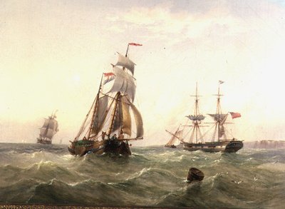 海岸線から離れた船舶 作： Henry Redmore