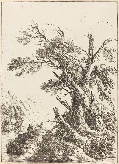 水辺の古木のある風景 作： Henry Richard Greville, 3rd earl of Warwick