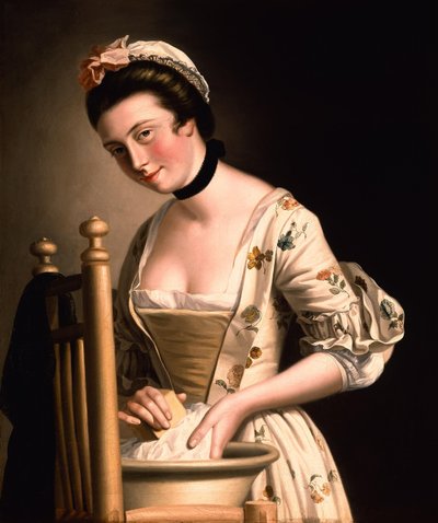 洗濯をする女性 作： Henry Robert Morland