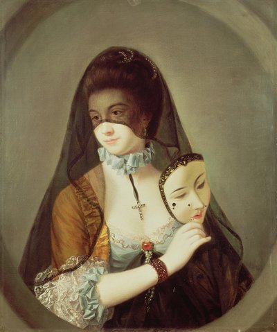 仮面を剥がされた公正な修道女」（油彩・キャンバス 作： Henry Robert Morland