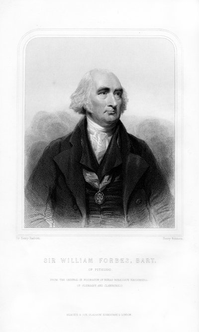 スコットランドの銀行家、ピッツリーゴのウィリアムフォーブス卿、1870年。 作： Henry Robinson