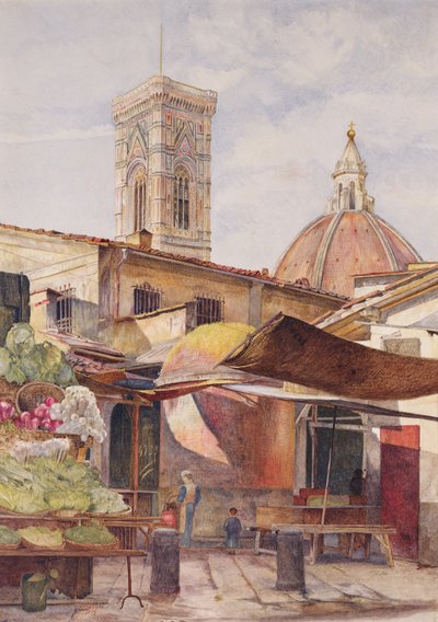 ドゥオーモの近く、フィレンツェ、1878年（紙にトイレ） 作： Henry Roderick Newman
