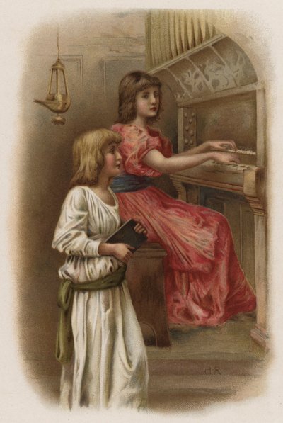 朝の讃美歌（カラーリトグラフ 作： Henry Ryland