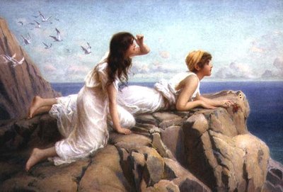 崖の上 作： Henry Ryland
