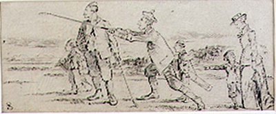 1870年頃に発行された雑誌「グラフィック」のイラスト「The Unlucky Drive」（リトグラフ版） 作： Henry Sandercock